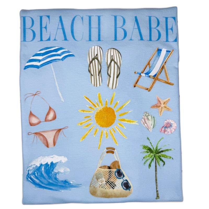 Beach Babe Collage Tee Hoodie, Sweatshirt | ZylaModa.com