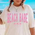 Beach Babe Retro Palm T-shirt, Casual Oversized Cotton Shirt for the Beach Comfort Fabric Top Womenswear Underwear Lady...