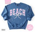 Beach Bow Sweatshirt, Cute Summer Sweater, Girly Beach Crewneck T-Shirts, Hoodie | ZylaModa.com