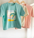 Beach Cropped T-shirt Womens Cropped Boxy Tshirt Women's Simple Tee Cute Summer Tshirt Abstract Flower Palm Tree Shirt...