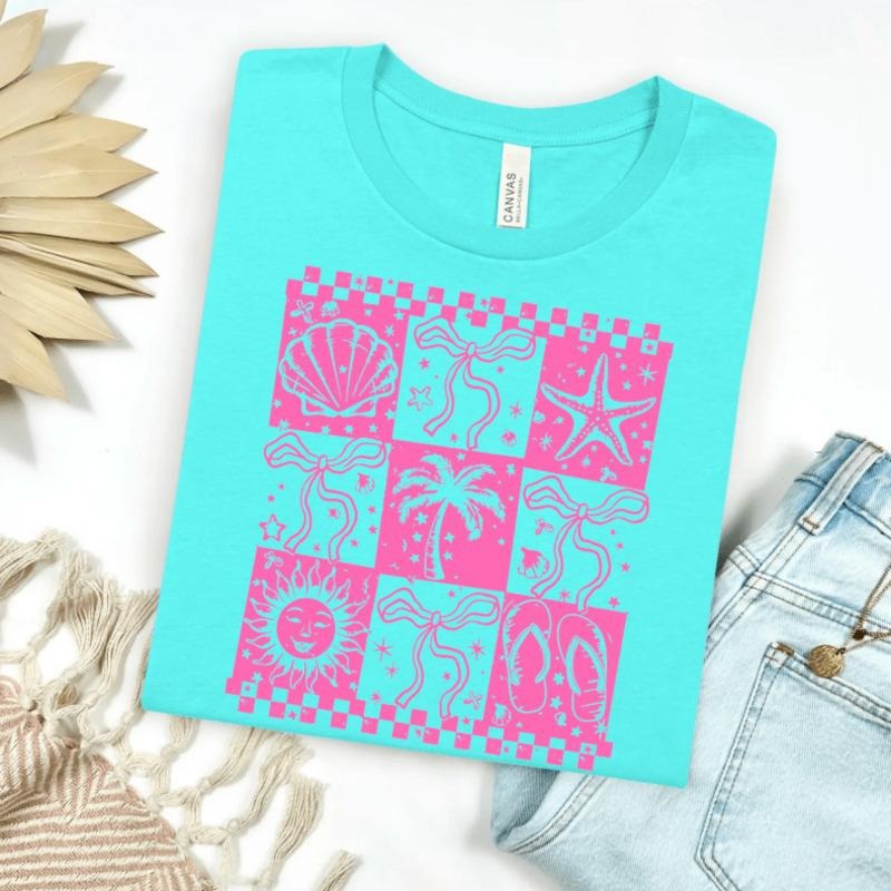 Beach Square Graphic Tee | Cruise Shirt, Vacation Vibes Hoodie, Sweatshirt | ZylaModa.com