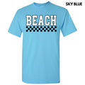 Beach Varsity Checkered Gildan Short Sleeve T-Shirt 'NLB' Hoodie, Sweatshirt | ZylaModa.com