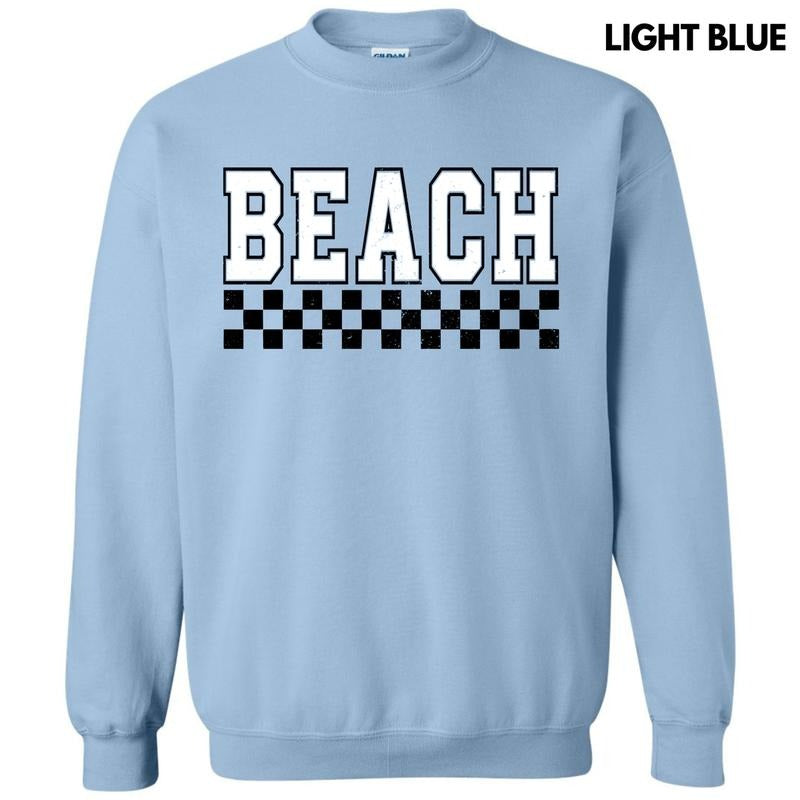 Beach Varsity Checkered Sweatshirt 'NLB' T-Shirts, Hoodie | ZylaModa.com
