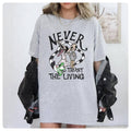 Beetlejuice Never Trust The Living T Shirt, Beetlejuice Barbara And Adam T Shirt, Beetlejuice Halloween Shirt, Halloween...