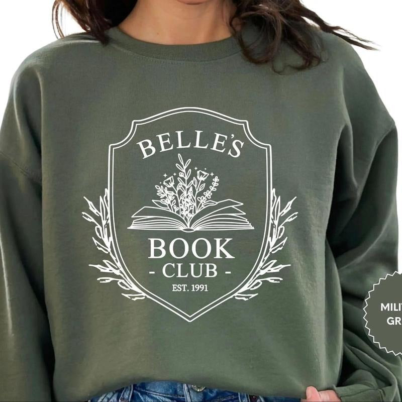 Belle's Book Shop Sweatshirt, Belle Princess Sweat, Beauty and the Beast Sweat, Book Lover Gift, Family Vacation Trip...