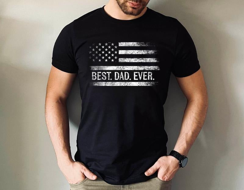 Best Dad Ever Shirt, Best Dad Ever American Flag Shirt, Vintage Dad Shirt, Retro Dad, Father's Day Shirt, Dad Gift...