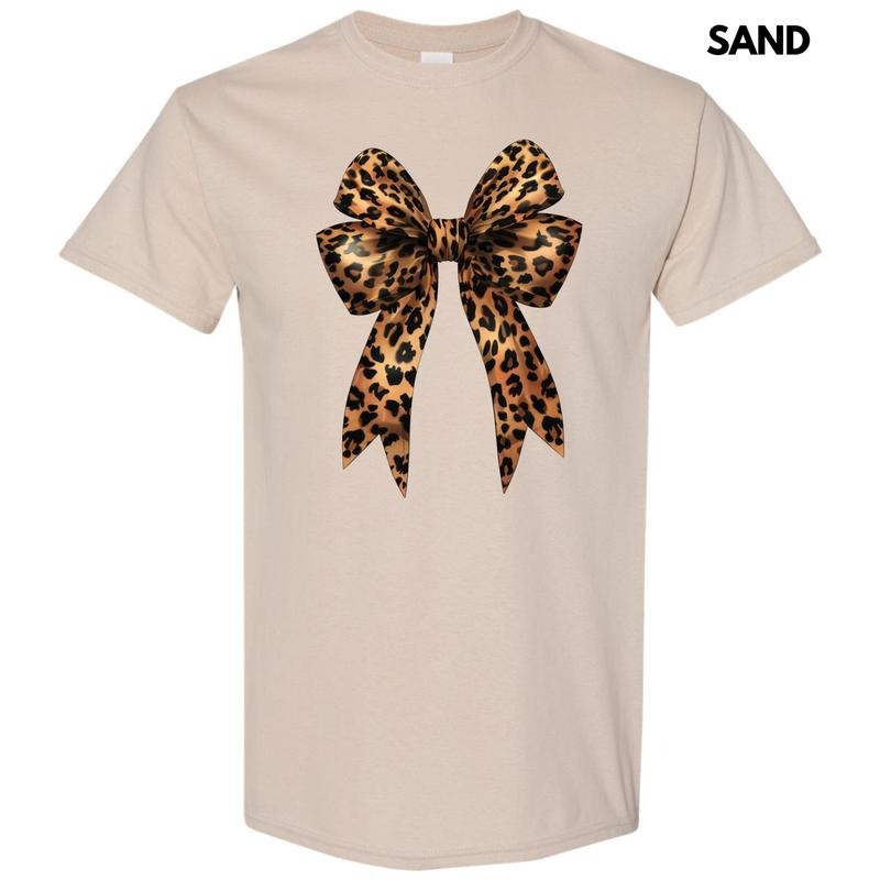 Big Leopard Bow Gildan Short Sleeve T-Shirt 'NLB' Hoodie, Sweatshirt | ZylaModa.com