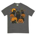 Black Cat Pumpkin Halloween Shirt ~ Unisex Apparel Relaxed Fit Printed In The USA Clothing Womenswear Casual Comfort...