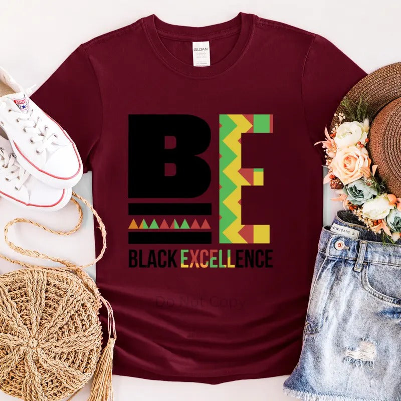 Black Excellence DTF Transfer T-Shirts, Hoodie, Sweatshirt | ZylaModa.com