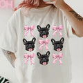 Black French Bulldog with bows Shirt ~ Unisex Apparel Relaxed Fit Printed In The USA Clothing Womenswear Casual Comfort...