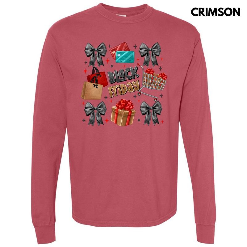 Black Friday Collage Long Sleeve Comfort Colors T-Shirt 'NLB' Hoodie, Sweatshirt | ZylaModa.com