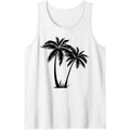 Black White Palm Trees Summer Sun Beach T-Shirt Women Men Tank Top Made in USA Hoodie, Sweatshirt | ZylaModa.com