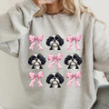 Black and White Shih Tzu crewneck sweatshirt unisex Soft Pullover T-Shirts, Hoodie | ZylaModa.com