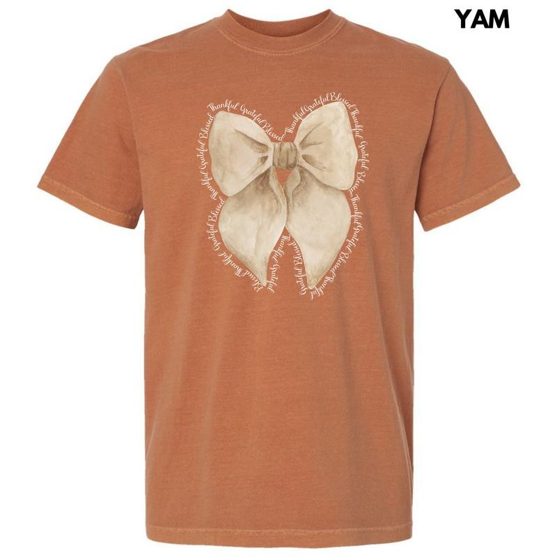 Blessed Beige Bow Comfort Colors T-Shirt 'NLB' Hoodie, Sweatshirt | ZylaModa.com