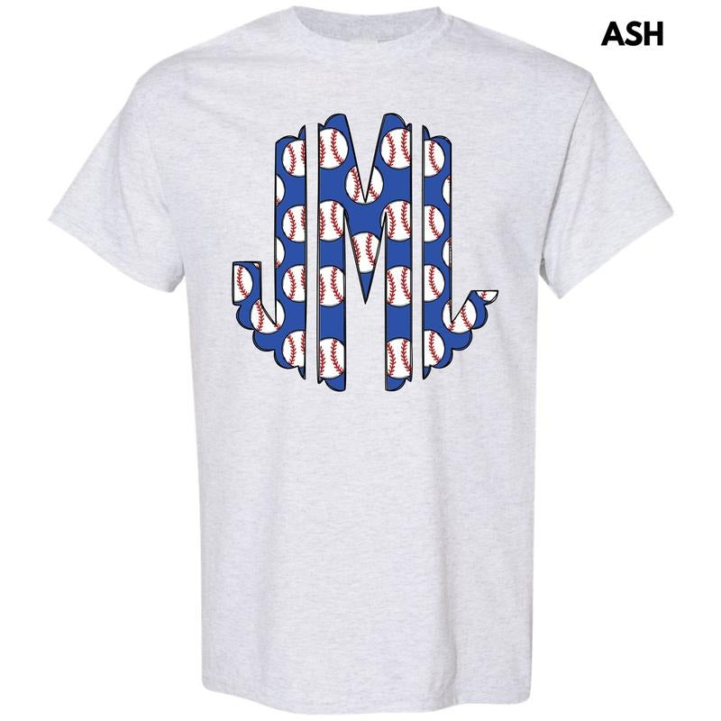 Blue Baseball Monogram Gildan Short Sleeve T-Shirt 'NLB' Hoodie, Sweatshirt | ZylaModa.com