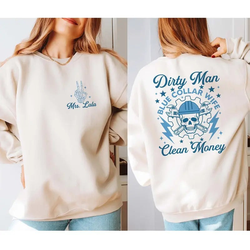 Blue Collar Wives Club Shirt Blue Collar Shirt Blue Collar Wife Sweatshirt Funny Blue Collar Shirt Funny Wife Gifts...