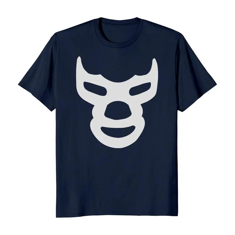 Blue Demon Lucha Libre Mexicana Wrestler Men's T-Shirt Casual Crewneck Hoodie, Sweatshirt | ZylaModa.com