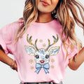Blue Reindeer Shirt~ Unisex Apparel Relaxed Fit Printed In The USA Clothing Womenswear Casual Comfort Cotton Top Athletic...
