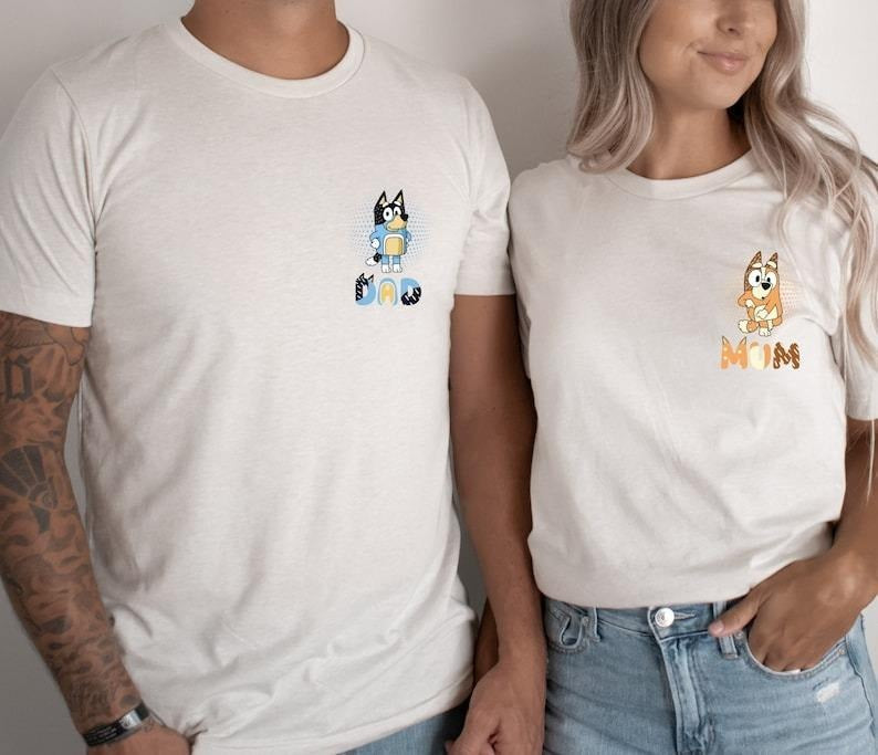 Bluey Family Shirt, Bluey Mom Shirt, Bluey Dad Shirt, Bluey Birthday Party Shirt, Bluey Era Shirt, Bluey Cartoon Shirt,...