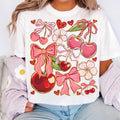 Boho Cherry Coquette Preppy Cherries T-Shirt Boho Floral Berry Summer Cherry T-Shirt Hoodie, Sweatshirt | ZylaModa.com