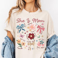 Boho Floral Mama Shirt, She is Mom Shirt, Mothers Day Shirt, Christian Mama Shirt, Floral Spring Shirt, Mama Wildflower...