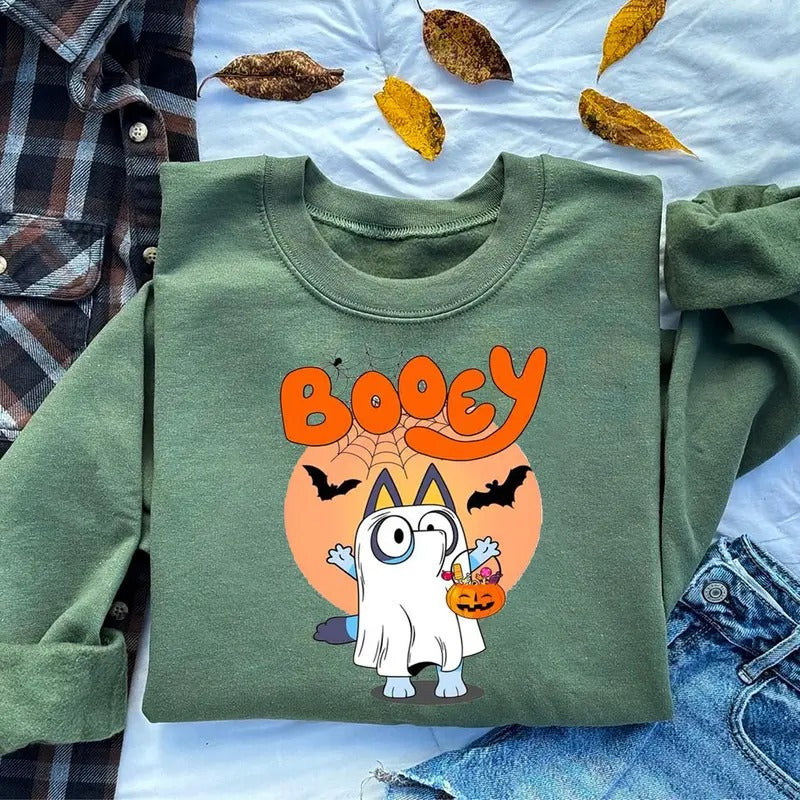 Booey Halloween Sweatshirt, Spooky Cartoon Shirt, Halloween Family Match Shirts, Halloween Sweatshirt, Cute Halloween...