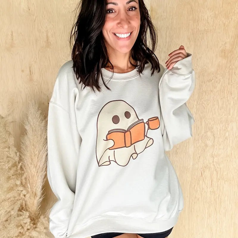 Book Ghost Graphic Top T-Shirts, Hoodie, Sweatshirt | ZylaModa.com