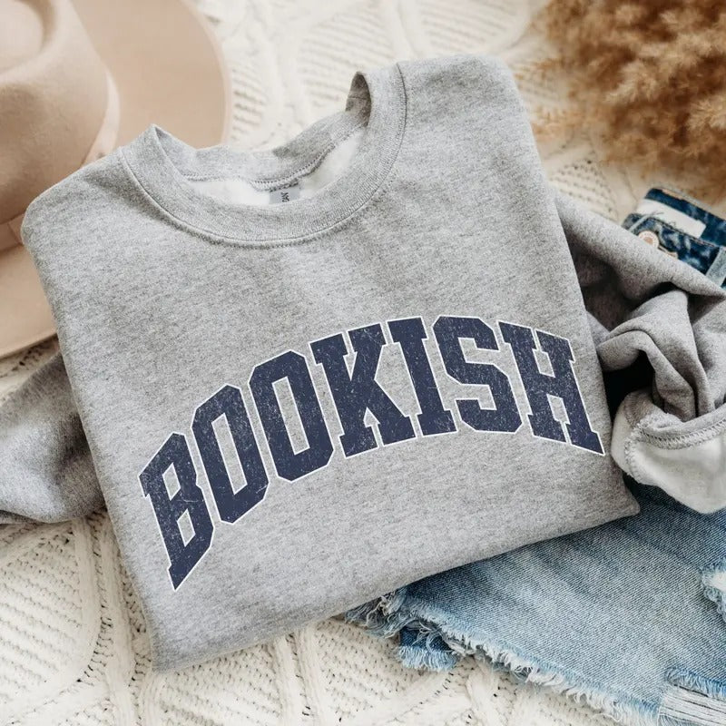 Bookish Sweatshirt, Bookworm Sweatshirt, Vintage Bookish Crewneck, Book Nerd, Book Lover Sweater, Bookish Gift, Gift For...