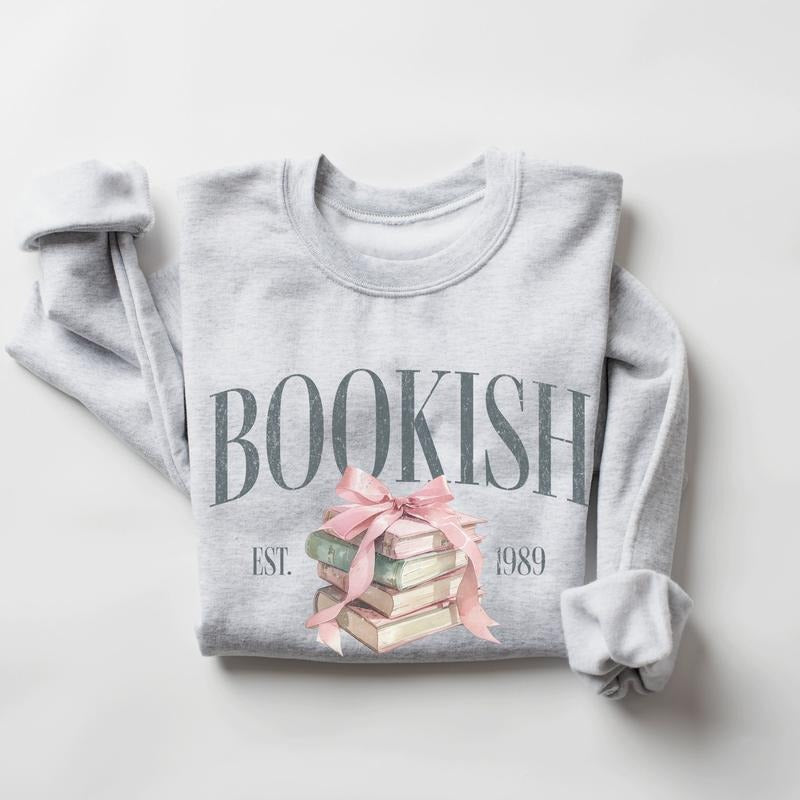 Bookish Sweatshirt, Vintage Bookish Shirt, Coquette Book Lover Shirt, Retro Bookish Gift, Gift For Book Lover, Bookworm...