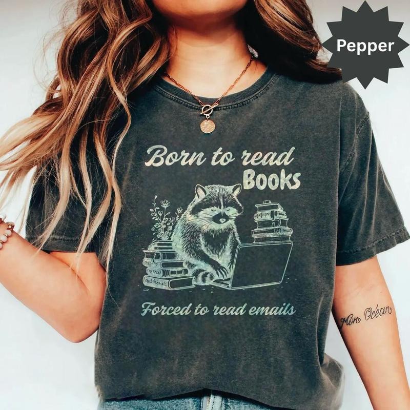 Born To Read Books Forced To Read Emails Shirt, Funny Reader Shirt, Book Addict Tee, Book Lovers Shirts, Funny Bookish...