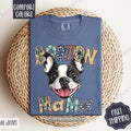 Boston Terrier Mama Comfort Colors, Dog Mom Tee, Cute Women's Tshirt Hoodie, Sweatshirt | ZylaModa.com