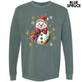 Boujee Snowman Long Sleeve Comfort Colors T-Shirt 'NLB' Hoodie, Sweatshirt | ZylaModa.com