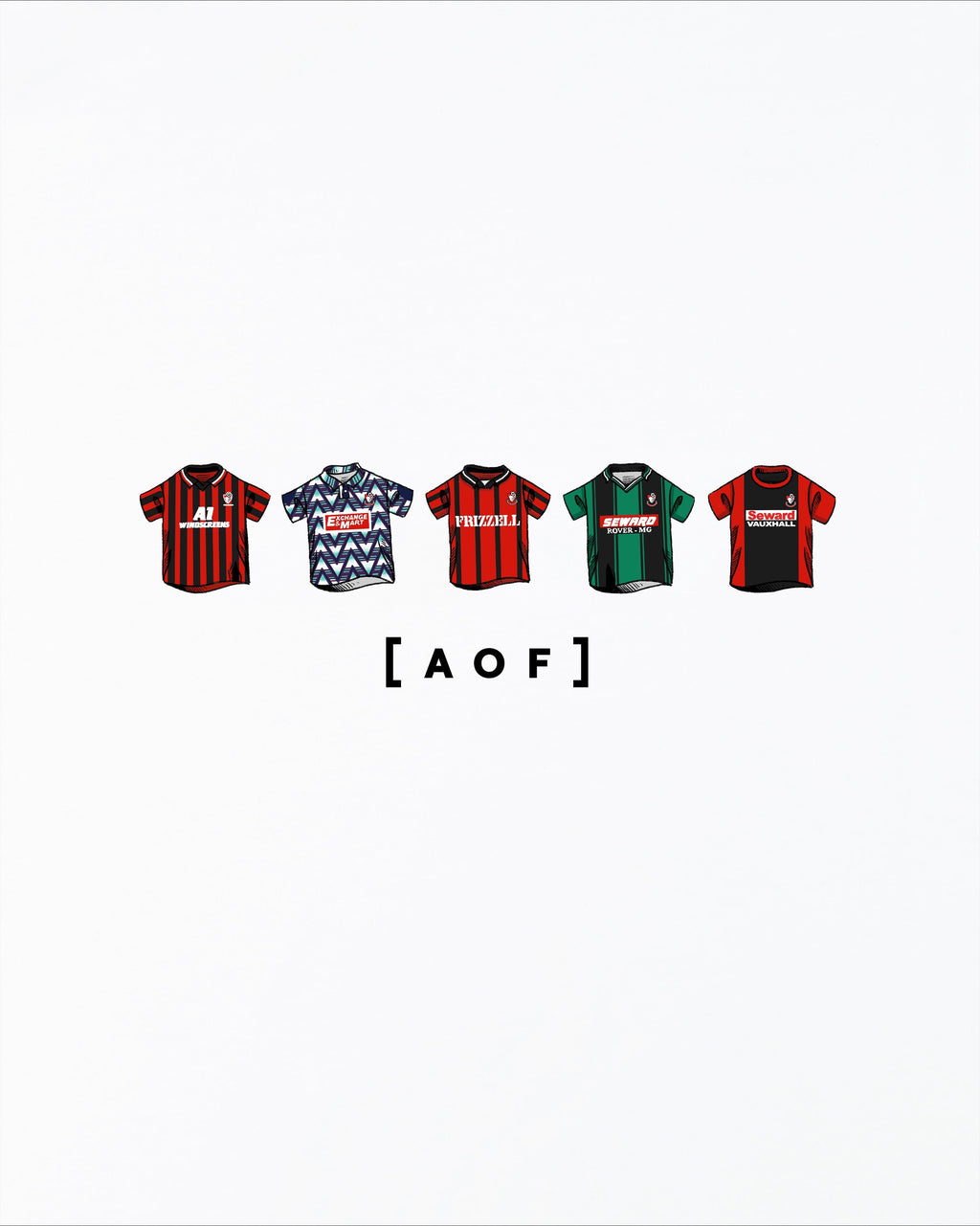 AFC Bournemouth Printed Classics White Tee Hoodie, Sweatshirt | ZylaModa.com (Image 2)