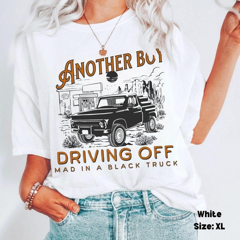 Boy Driving Off Mad Black Truck Shirt, Kelsea Tshirt Hoodie, Sweatshirt | ZylaModa.com