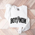 Boy Mom tshirt, Checkered Boy Mom tshirt, Lightning Bolt Mama tshirt, Boy Mom To Be Gifts Cotton Fabric Menswear tshirt,...
