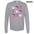 Breast Cancer Ribbon Ghost Collage Long Sleeve Comfort Colors T-Shirt 'NLB' Hoodie, Sweatshirt | ZylaModa.com