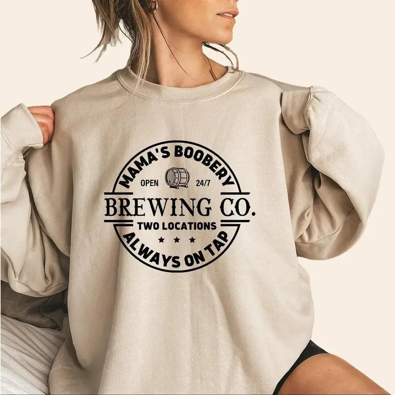 Breastfeeding Sweatshirt,Mamas Boobery Sweatshirt,Nursing Sweatshirt,New Mom Gift,Baby Shower Gift,Funny Mom...