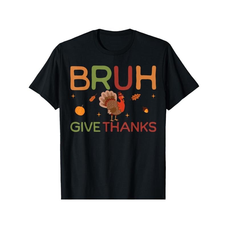Bruh Meme Funny Thanksgiving Turkey Thanksgiving T-Shirt made in usa Hoodie, Sweatshirt | ZylaModa.com