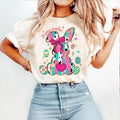 Brushstroke Easter Bunny Shirt-sweatshirt-hoodie, Preppy Easter Bunny Coquette tshirt, Easter Girly hoodie, Easter...