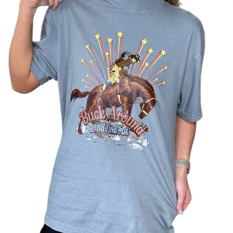 Buck Around And Find Out Tee Hoodie, Sweatshirt | ZylaModa.com
