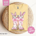 Bunny Boots Shirt Gildan, Cute Easter Tee, Trendy Bunny Women's Tshirt Plus Sizes, Gift for Her Hoodie, Sweatshirt