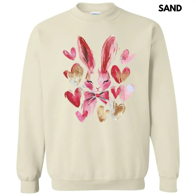 Bunny Gold Hearts Sweatshirt T-Shirts, Hoodie | ZylaModa.com