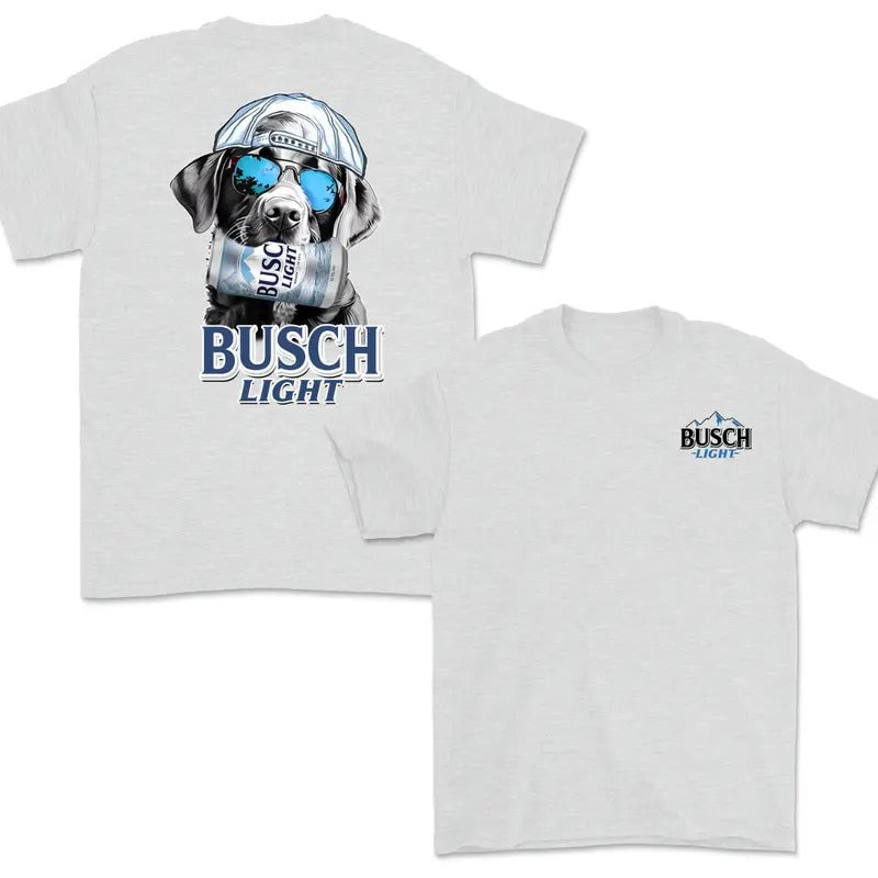Busch Black Labrador Dog 2 Sided Unisex Hoodie, Funny Dog With Beer, Busch Light Hunting Outdoors, Hoodie Menswear, Full...