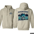 Busch Light Hoodie - Adventurous Fishing Graphic Featuring Mountain and Water Design, country boy clothing, hoodies for...