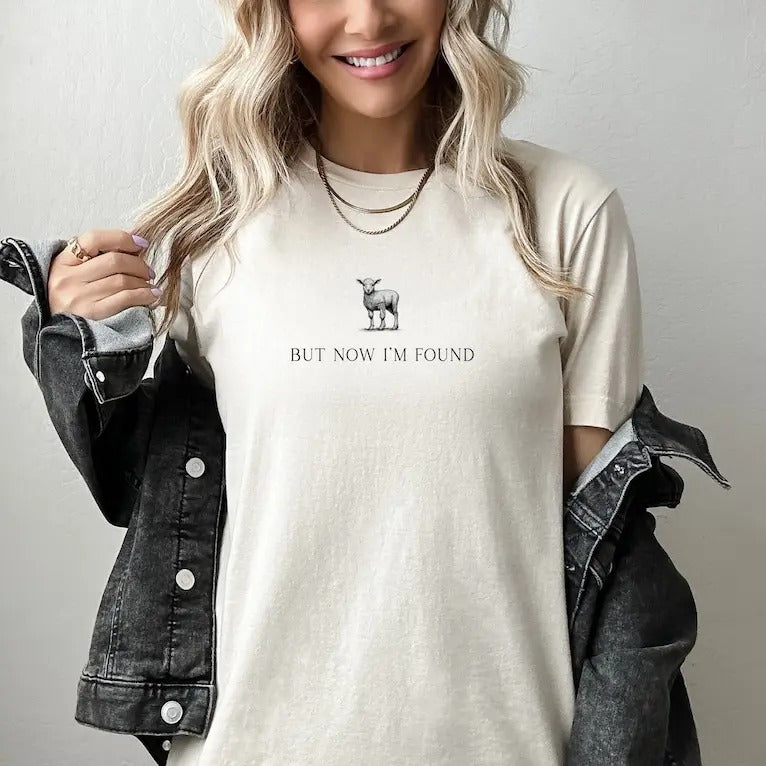 But Now I'm Found Christian T-shirt, Christian Gift, Retro Jesus Tee, Trending Shirt Hoodie, Sweatshirt | ZylaModa.com