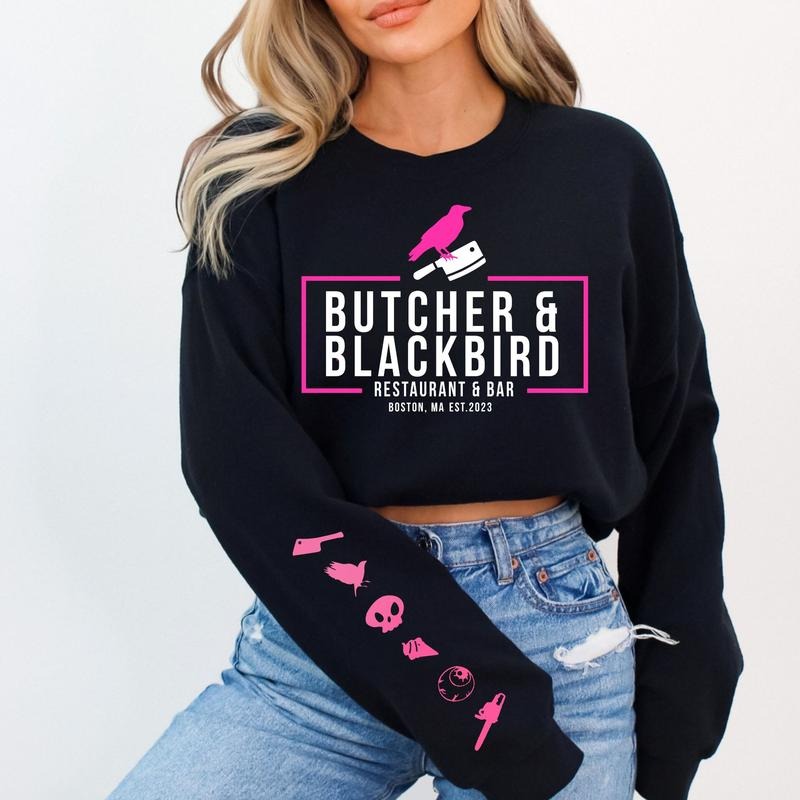 Butcher & Blackbird Sleeve Printed Sweatshirt and Hoodie Brynne Weaver, Smut Gift, Book Sweatshirt, Dark Romance,...