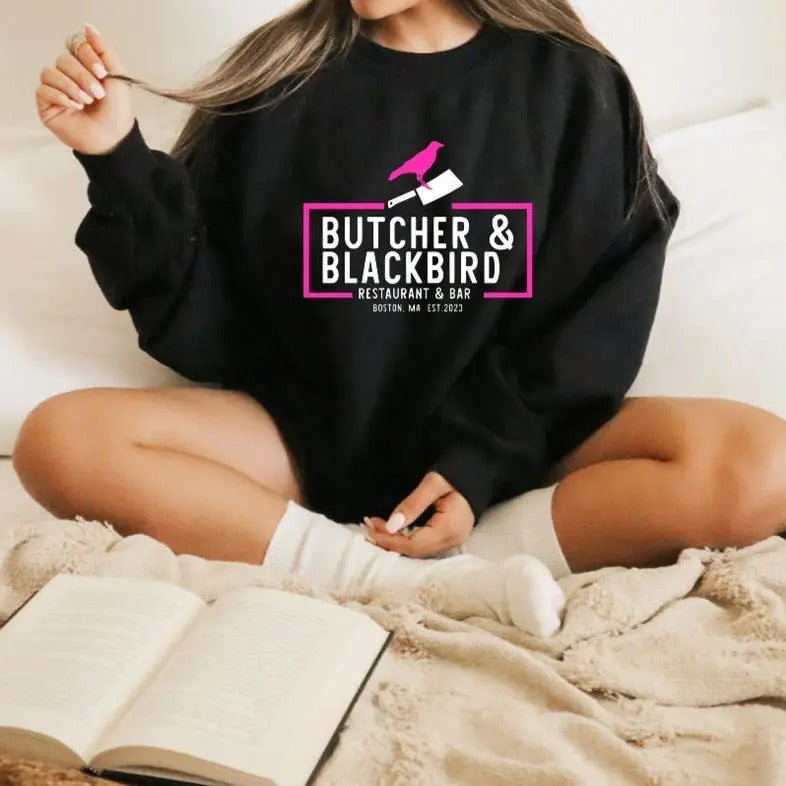 Butcher and Blackbird 1-sided Sweatshirt, Weaver Inspired, Smut Gift, Book Sweatshirt, Dark Romance, Morally Grey,...