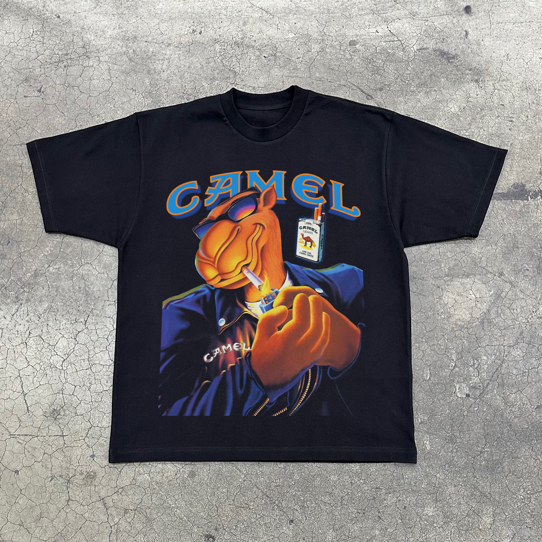 1997 'CAMEL LIGHTS' HEAVYWEIGHT BLACK T-SHIRT Hoodie, Sweatshirt | ZylaModa.com (Image 1)