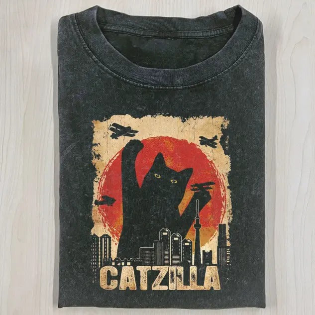 CATZILLA SHIRT, Funny Halloween Shirt, Unisex T-Shirt, Gift For Men Women Hoodie, Sweatshirt | ZylaModa.com