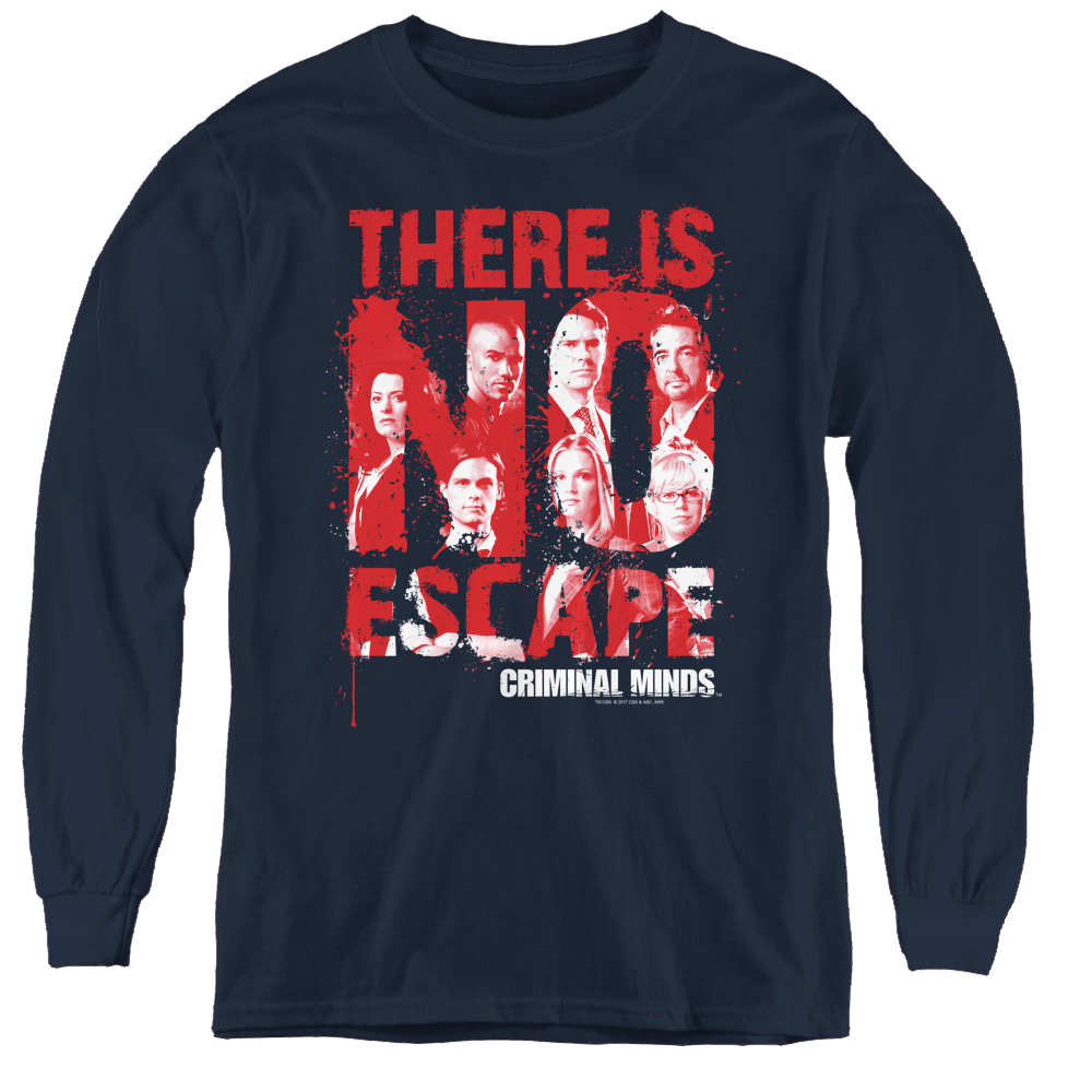 Criminal Minds No Escape - Youth Long Sleeve T-Shirt Hoodie, Sweatshirt | ZylaModa.com